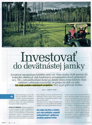 Investovat do devätnástej jamky - Profit